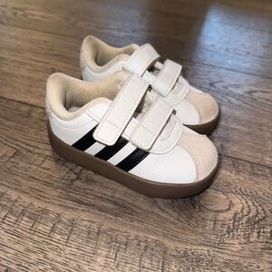 Adidas Kids White and Black Sneakers
